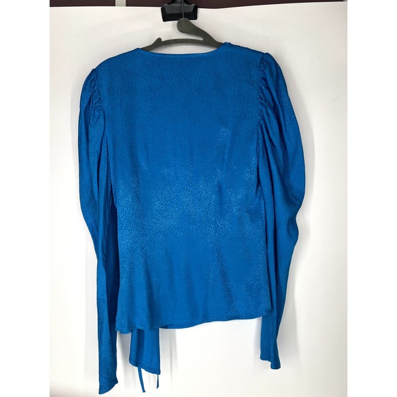 & other stories blue wrap blouse 4 - Picture 7 of 7